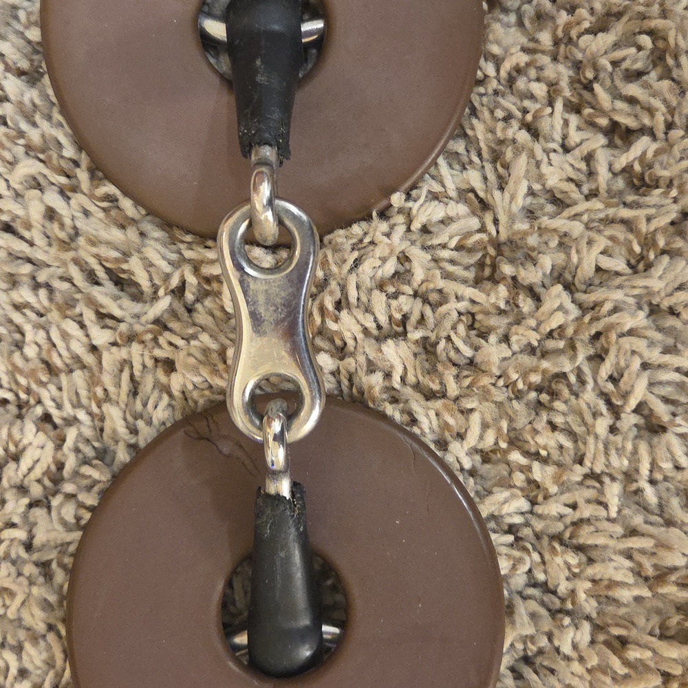 Bevel French Link Rubber Horse Bit - Picture 3 of 5